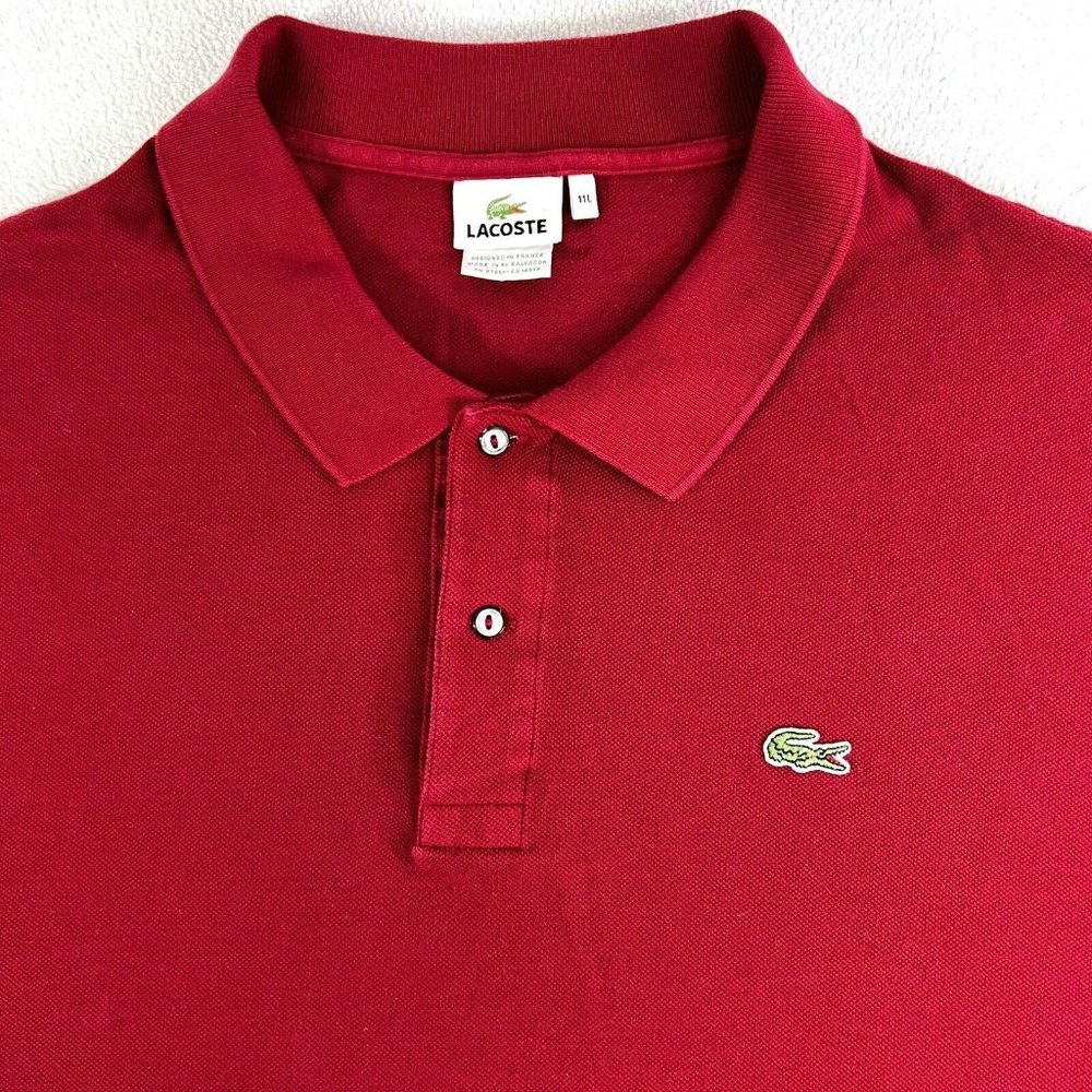 Lacoste Men’s SS Polo - Size 11L 100% Cotton 30.5”x35” (3x-4x)